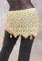 Crocheted Sparkle Hip Wrap - Yellow and Gold