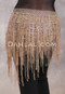 STARLIT Rhinestone Deep V Hip Shawl - Golden Tan