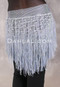 STARLIT Rhinestone Deep V Hip Shawl - Light Dusty Blue