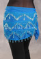 Three Row Egyptian Beaded Hip Scarf - Turquoise