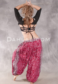 EARTHLY ESSENCE Cotton Printed Harem Pants - Red