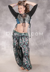 Peacock Feathers Harem Pants