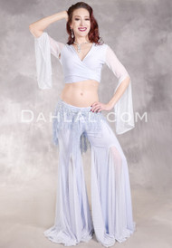 RETRO REVIVAL Top and Pants Set - Light Blue