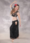 LUNA JADE Draped Silk Brocade Harem Pant - Black with Silver
