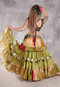 MOONLIGHT AVALON 25 Yard Silk Tiered Ruched Skirt - Goldenrod, Celery, Olive, Gold, Silver and Red