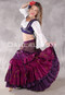 MOONLIGHT AVALON 25 Yard Silk Tiered Ruched Skirt - Magenta, Fuchsia, Sand and Gold