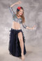 Ruffled Sparkle Double Chiffon Skirt - Midnight Blue