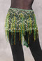 Egyptian Lace Hip Wrap - Green and Gold with Yellow and Green