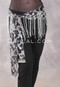 Egyptian Lace Hip Wrap - Black, White and Silver