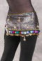 LUXOR WAVE Egyptian Hip Scarf - Metallic Multi-color with Multi-color and Gold