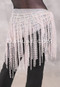 STARLIT Rhinestone Deep V Hip Shawl - Light Pink with Aurora Rhinestones