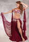 RUBIES & DIAMONDS Egyptian Costume - Wine, Silver, White and Gold