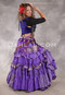 MOONLIGHT AVALON 25 Yard Silk Tiered Ruched Skirt - Light Purple, Lavender and Golden Silver