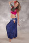 LUNA JADE Draped Silk Brocade Harem Pant - Royal Blue, Fuchsia, Green and Silver