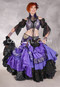 MOONLIGHT AVALON 25 Yard Silk Tiered Ruched Skirt - Purple, Periwinkle, Black, Copper, White and Light Gold