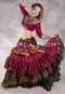 Front View with Skirt Ruched and our Black and Gold Faux Assuit II Skirt Underneath