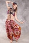 BEYOND THE DESERT Silk Blend Pocket Harem Pant - Wine, Olive and Ivory