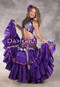 MOONLIGHT AVALON 25 Yard Silk Tiered Ruched Skirt - Purple, Sand, Gold and Fuchsia
