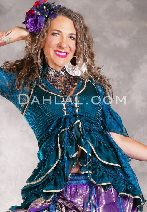 Twilight Tales Metallic Overbust Tail Vest