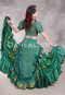 MOON FLOWER Ruffled High-Low Skirt- Sage, Gold & Wine