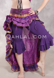 MOON FLOWER Ruffled High-Low Skirt