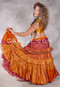 MOONLIGHT AVALON 25 Yard Silk Tiered Ruched Skirt - Burnt Orange, Gold, Wine, Red and Dark Green