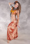 LUNA JADE Draped Silk Brocade Harem Pant - Metallic Gold and Red