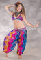LUNA JADE II Silk Brocade Harem Pant and Small Sari Halter Top Set - Multi-color