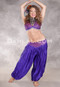 LUNA JADE II Silk Brocade Harem Pant and Large Sari Halter Top Set - Purple, Fuchsia, Turquoise, Gold and Silver