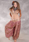 LUNA JADE II Silk Brocade Harem Pant and X-Large Sari Halter Top Set - Tan, Rose, Silver, Green, Red and Blue