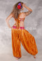 LUNA JADE II Silk Brocade Harem Pant and Large Sari Halter Top Set - Goldenrod, Fuchsia and Light Gold