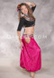 LUNA JADE Draped Silk Brocade Harem Pant - Fuchsia, Light Gold and Green