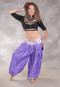 LUNA JADE Draped Silk Brocade Harem Pant - Lavender with Light Gold