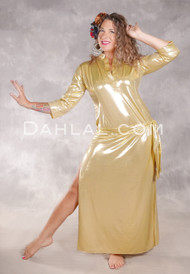 FIFI ABDO GALABAYA Dress Set - Yellow with Gold