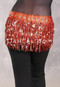 MANSOUR Egyptian Sequin Fringe Hip Scarf - Copper