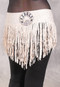SUEZ Flirty Rhinestone Fringe Hip Wrap - Champagne with Teardrop Crown