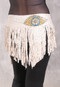 SUEZ Flirty Rhinestone Fringe Hip Wrap - Champagne with Evil Eye