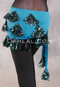 Alexandria Sassy Saidi Hip Wrap - Blue with Teal, Silver and Black