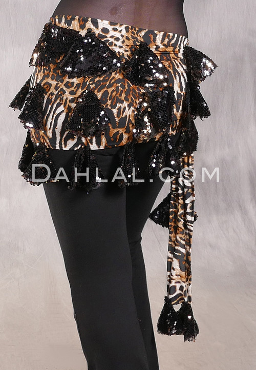 ALEXANDRIA Sassy Saidi Hip Wrap - Animal Print with Gold and Black