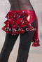 ALEXANDRIA Sassy Saidi Hip Wrap - Red with Red, Silver and Black