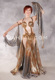 WILDLY ALLURING Egyptian Costume - Metallic Leopard, Gold and Copper