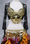 Gold Bra Cover shown with a Gold Coin Chain Belt