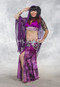 Purple With Silver Egyptian Assuit Fabric