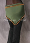 Olive and Gold Beaded Egyptian Scarf