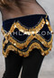 Turkish Velvet Coin Scarf for Belly Dance
