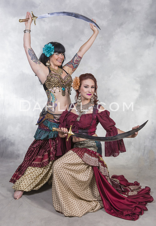 Bellydance Wooden Practice Scimitar Swords  Balanced and Weighted made by Sabine 