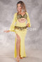 MINYA Glitter Slinky Beledi Dress by off the Nile - Lemon Ice