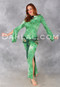 Spring Green Streamers & Confetti Saidi Belly dance dress