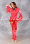 Red Streamers & Confetti Saidi Belly dance dress