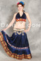 GYPSY SKIRT OF VINTAGE SARI FABRIC, for Belly Dancing image